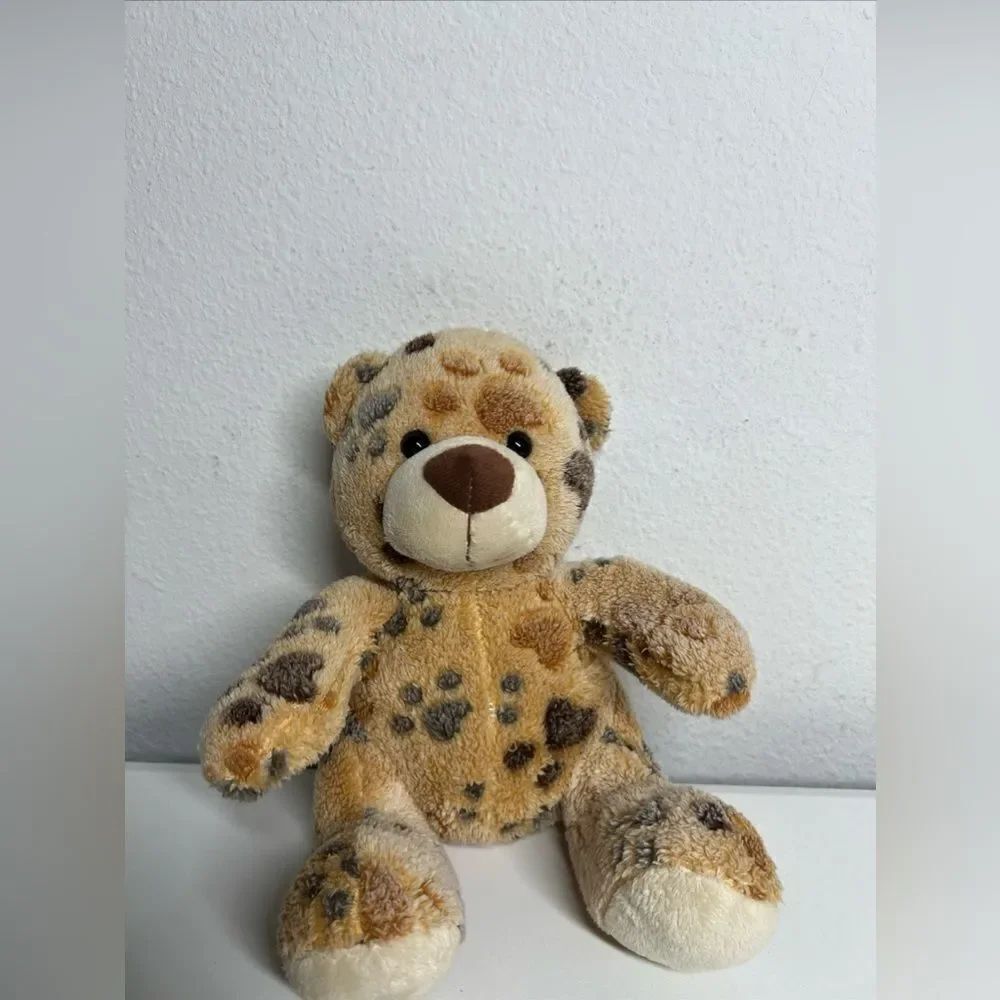 Fiesta Leopard Bear Plush Toy 11" Stuffed Animal Brown Tan